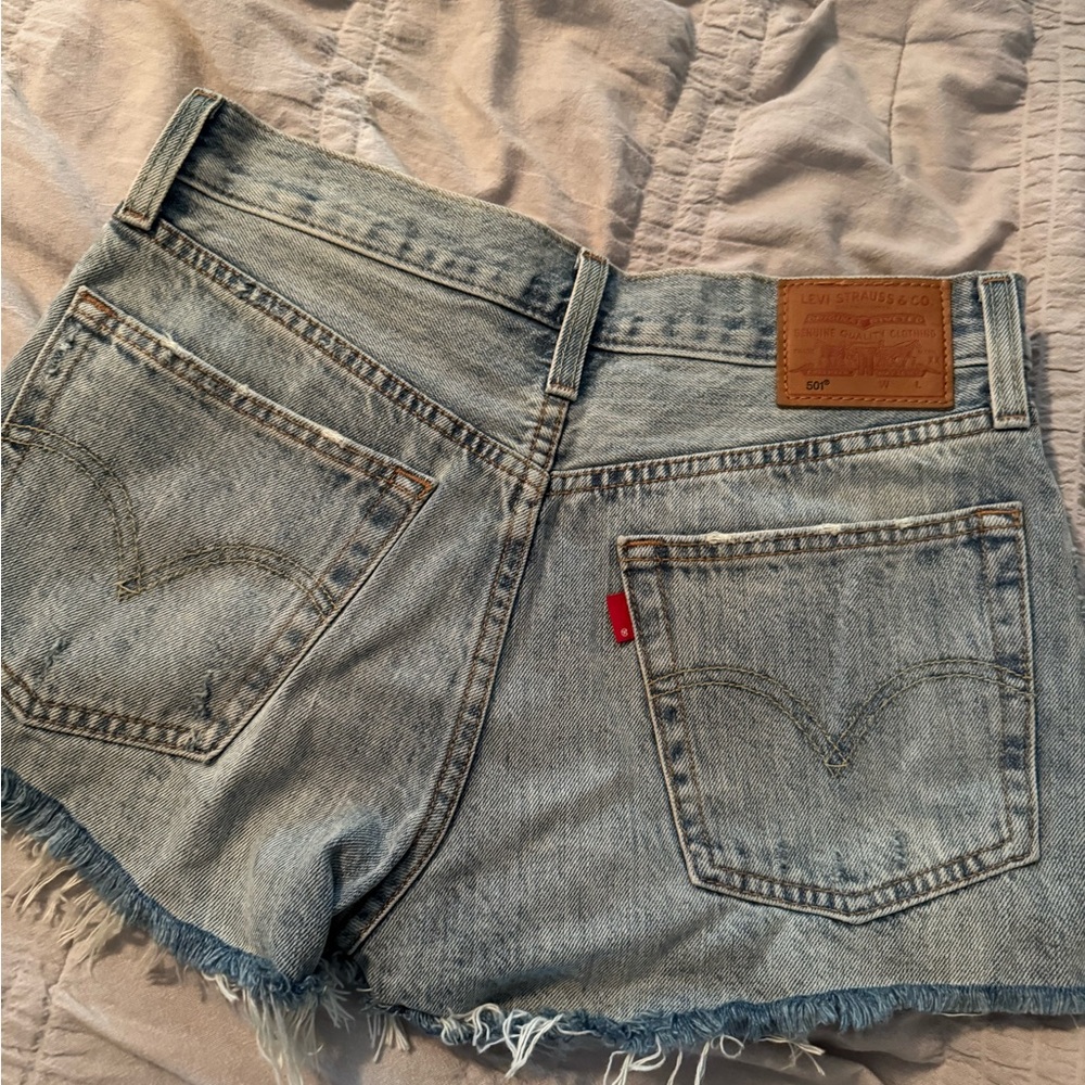 Levi's Light Blue 501 Denim Shorts